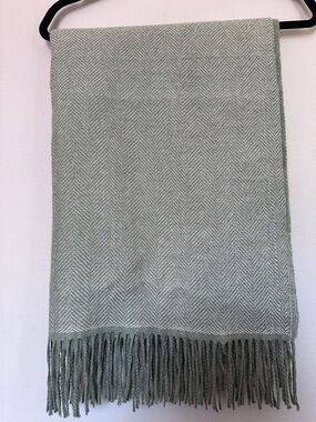 Sage Green Fringe Scarf